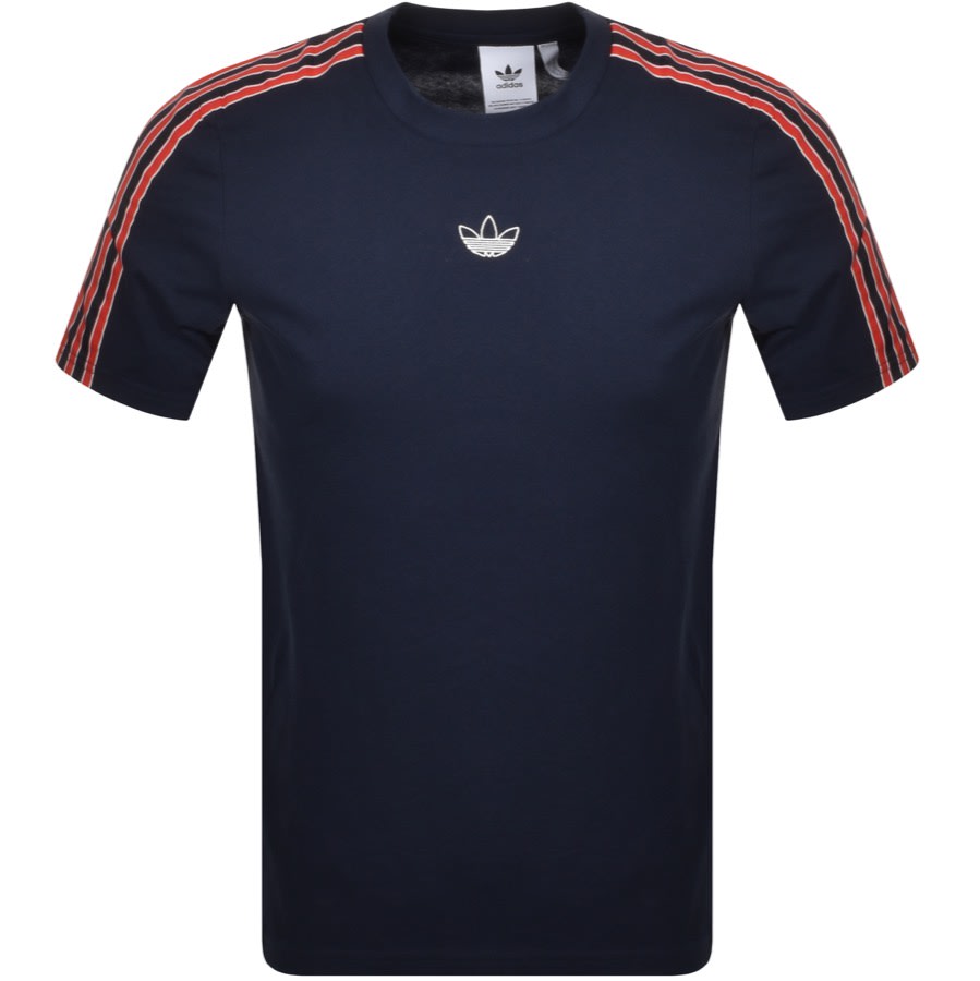 Alternative Image for Productadidas Originals Sport 3 Stripe T Shirt Navy1